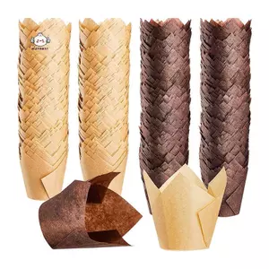 Maybest 50 Chiếc Tulip Muffin Cupcake Cốc Giấy Chống Dầu Cupcake Lót Nướng Muffin Cup Bánh Bọc Trường Hợp Cho Tiệc Tắm Sinh Nhật {VN}