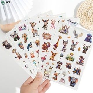Nhãn dán động vật ba chiều màu nước Tấm Vinyl cho trẻ em Đồ thủ công Thêu Sò