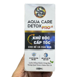 Aqua Care Detox Pro x2 (Chai 250ml) - Khử Độc Cấp Tốc Cho Hồ Cá, Khử Clo, Khử Phèn, Khử Kim Loại Nặng, Nh3, No2
