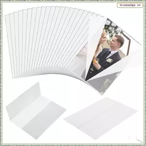 Tay áo giấy Vellum cho lời mời đám cưới 5x7- Áo khoác mờ thanh lịch trong 150 gói cho sinh nhật và các sự kiện khác