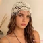 Mũ beanie đan móc dành cho nữ với tua rua đính cườm sang trọng Màu trơn rỗng Mũ đầu lâu thoáng khí nhẹ