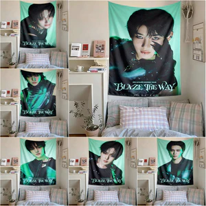 Tấm thảm treo tường Kpop & TEAM có kẹp Tấm thảm Polyester Treo tường phòng ngủ
