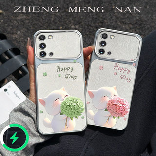 Thích hợp cho Samsung S20 FE Samsung S23 ULTRA S23 s23 FE S23 PLUS Vỏ điện thoại TPU mềm họa tiết mèo bằng da mới 0055