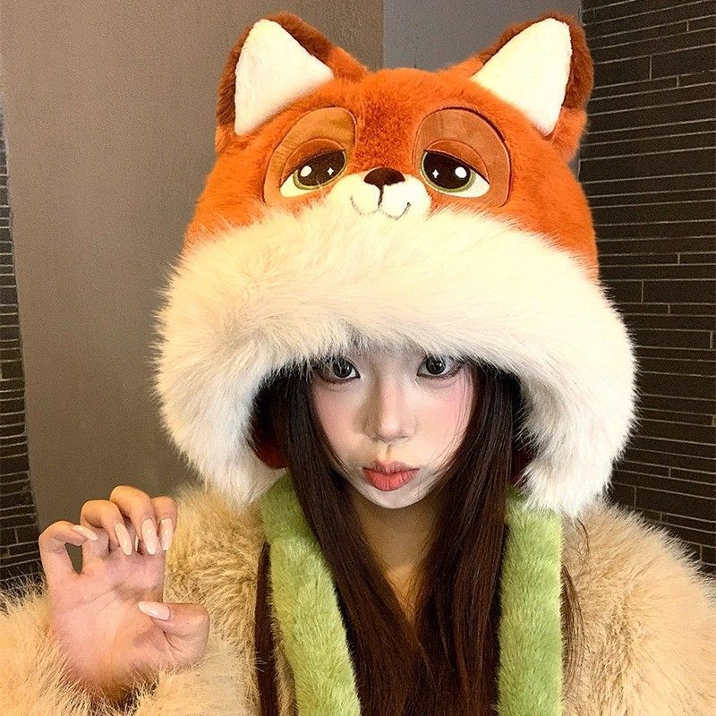 Mũ Tai Disney Judy Nick Fox Ấm Áp, Dễ Thương cho Thu Đông