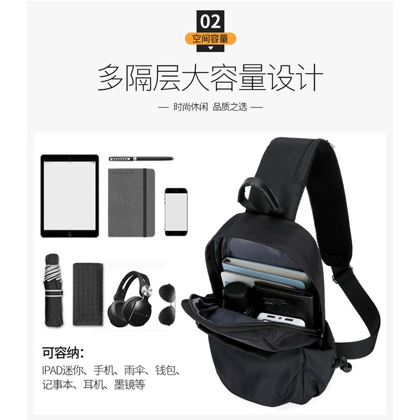 Nam Túi Nam Túi Messenger Dạo Phố Nam Ngực Túi Đơn Giản Hợp Thời Trang Túi Đeo Vai Nhỏ Nữ Phong Cách Nhật Bản Túi Đeo Vai MHVD