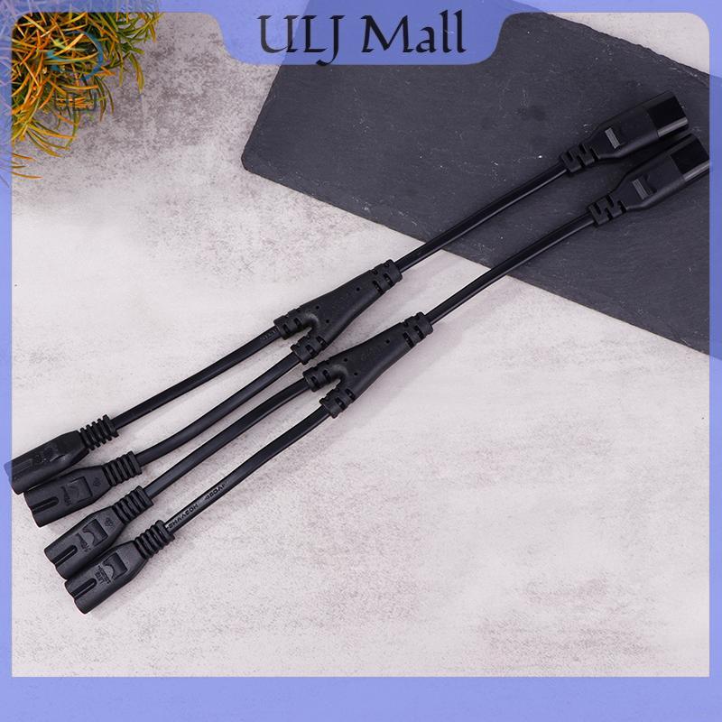 ULJ IEC 320 C8 2Pin Nam Đến 2 X C7 Nữ Y Chia Cáp Nguồn Khoảng 28CM IEC 320 C7 Đến C8 Dây Nối Dài C8 Cáp Nam Đến C7 Nữ.