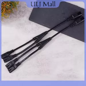 ULJ IEC 320 C8 2Pin Nam Đến 2 X C7 Nữ Y Chia Cáp Nguồn Khoảng 28CM IEC 320 C7 Đến C8 Dây Nối Dài C8 Cáp Nam Đến C7 Nữ.