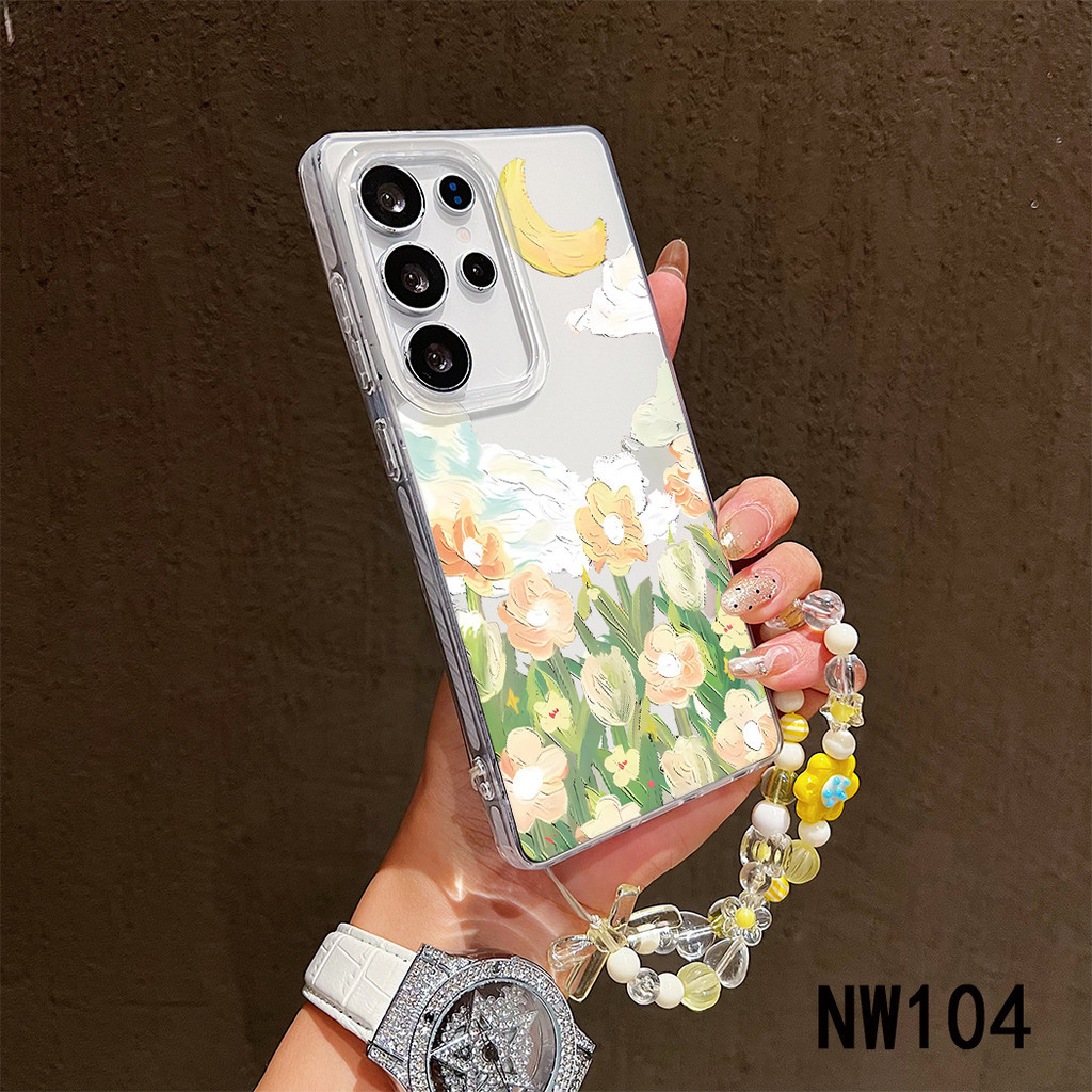 Ốp Điện Thoại Vòng Tay Hoa Đẹp Cho Samsung Galaxy S25 S24 S23 S22 S21 S20 Ultra Plus FE A56 A55 A54 A53 A52 A51 A50 A36 A35 A34 A33 A32 A31 A26 A25 A17 A16 4G 5G Chống Sốc
