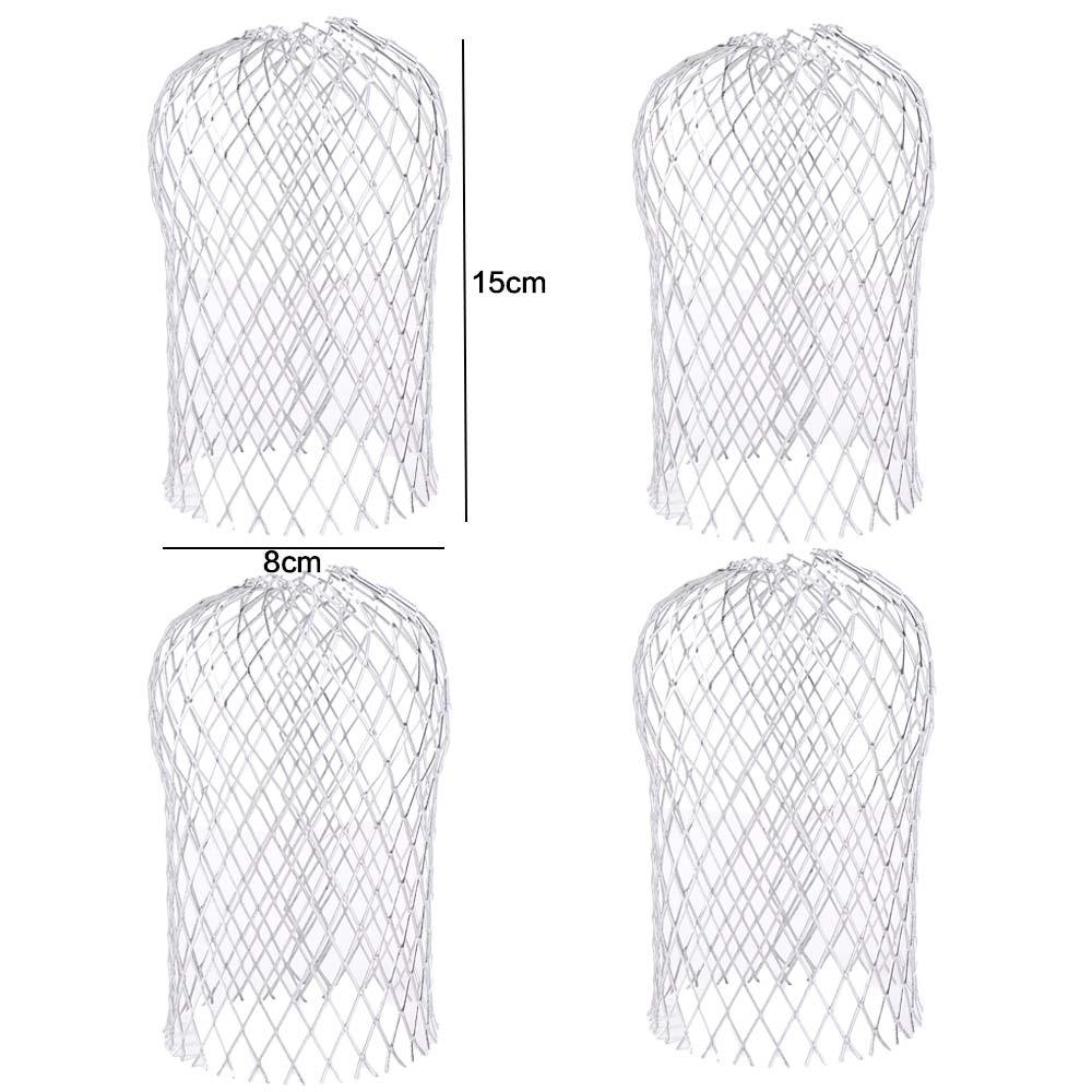 DELMER 4 Bộ lọc chống tắc, Bộ lọc máng xối lưới màn hình có thể gập lại, Bộ lọc thoát nước sàn bằng nhôm mở rộng màu bạc chống gỉ hiệu quả Bảo vệ mái nhà