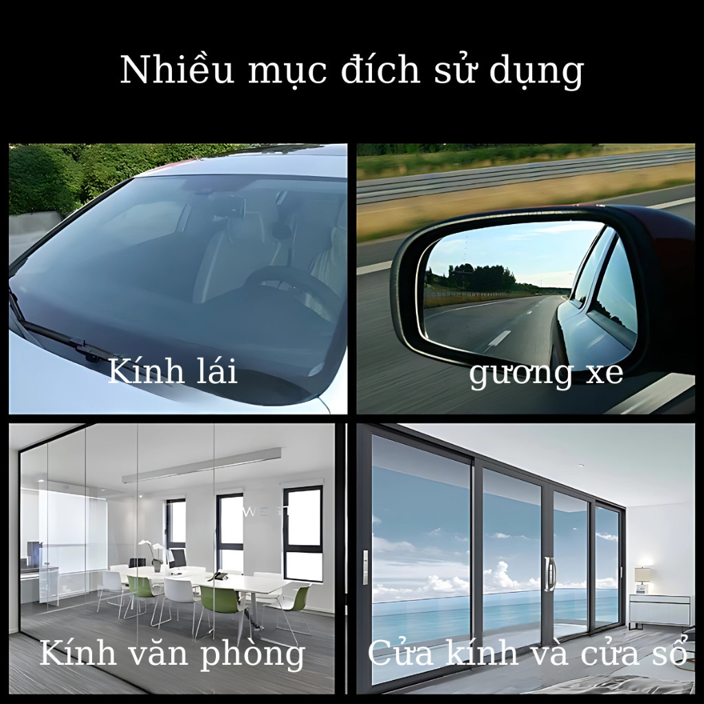 【COD】Bột làm sạch cho kính xe hơi, không chỉ tẩy dầu mạnh mà còn đánh bóng phục hồi độ trong suốt và sáng bóng cho kính