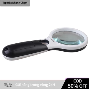 【COD】"Kính lúp độ phóng đại cao 20X/45X, kèm đèn LED chiếu sáng, dạng cầm tay giúp quan sát sách báo, linh kiện dễ dàng.