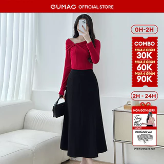 Chân váy nữ GUMAC dáng đuôi cá xẹc thái xòe nhẹ nhàng không túi  LVF1014