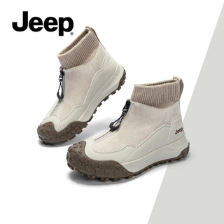 Giày bốt ngắn đi bộ đường dài JEEP dành cho nữ Thu Đông Retro Giày bốt thiết kế Niche chống trượt chống mài mòn