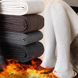 Quần Jacquard đính kim cương cho bé gái, dệt kim cạp cao, mềm mại và co giãn, thời trang mùa thu đông