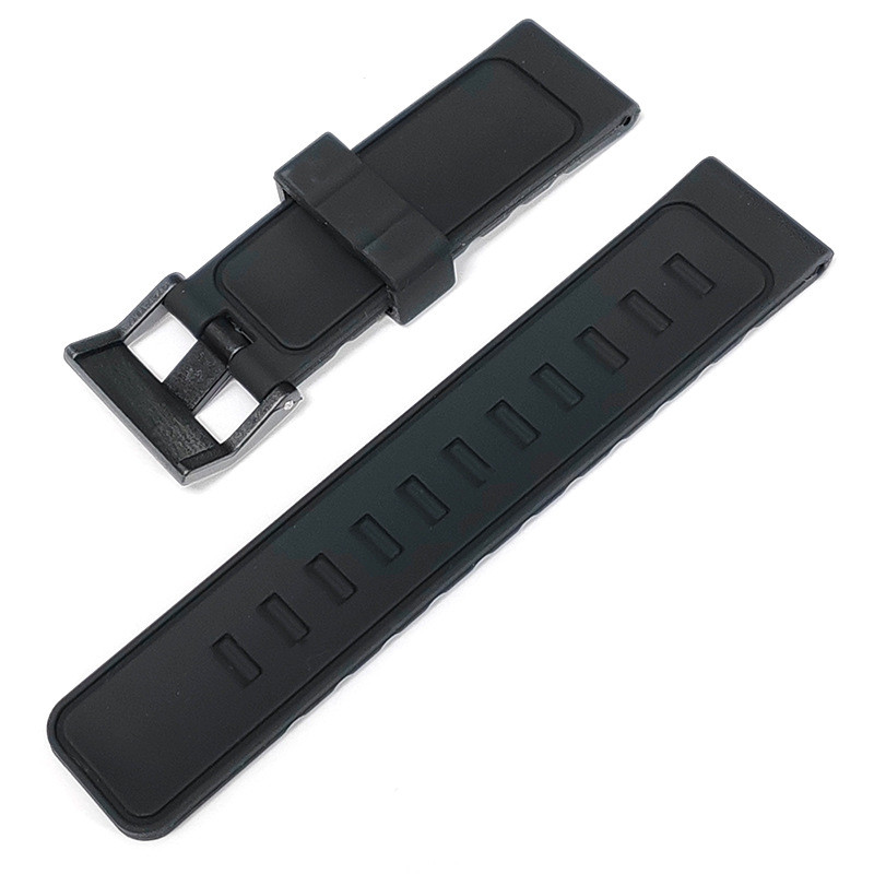 18 / 20 / 22 / 24 / 26 / 28 / 30mm Kích Thước Lớn Đen Dây Đeo Đồng Hồ Silicon Dây Đeo Đa Năng Thay Thế Cho Nam Nữ Trẻ Em Học Sinh Cao Su Mềm Nhựa Đồng Hồ Vòng Tay Chống Thấm Nước