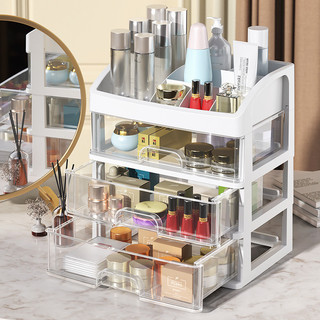 Kệ Đựng Mỹ Phẩm Đồ Trang Điểm Trang Sức MAISON Hộp Đựng Đồ 4 Tầng Trong Suốt Có Ngăn Kéo Tiện Dụng