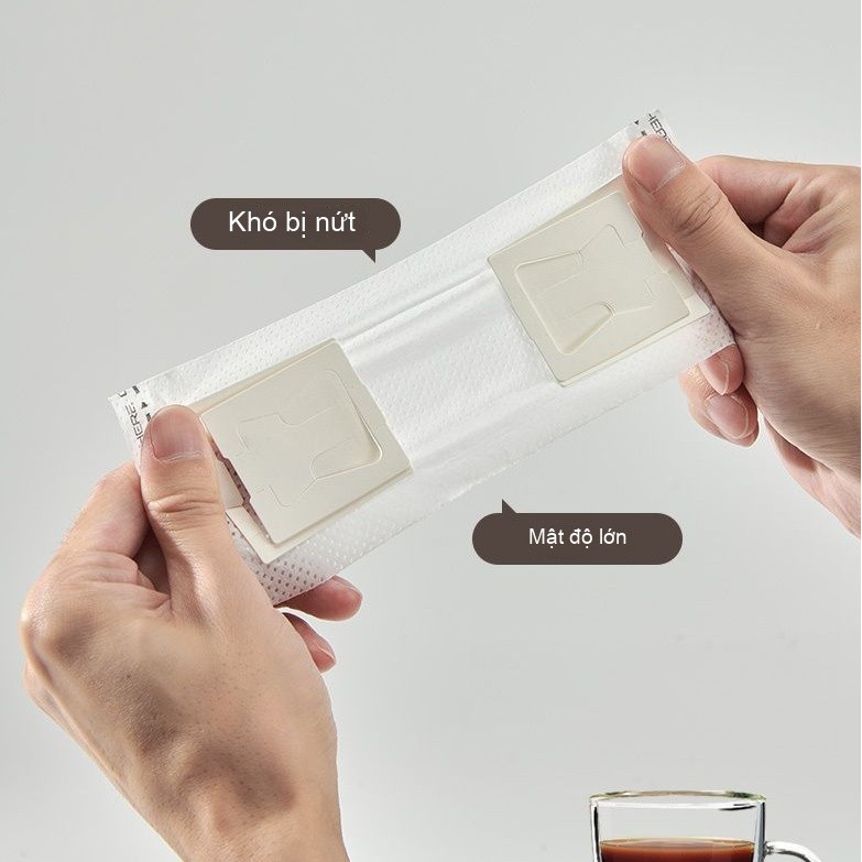 Phin cà phê mini di động, thưởng thức cà phê trên hành trình, Phin giấy pha cà phê, Set 50c, túi lọc cà phê, tiện dụng