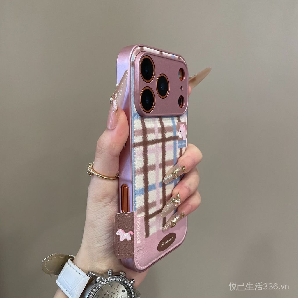 Ngựa Sọc Thích Hợp Cho Vỏ Điện Thoại 17pro iphone16pm Da Hạt 15 Độc Đáo 14plus Chống Sốc 11