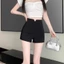 Đen Nhảy Múa Quần Ba Điểm Ôm Hơn Nhìn Nóng Quần Quấn Mông Nữ 2024 Eo Cao Hot Girl Quần Short Cảm Giác Nhỏ 5.12