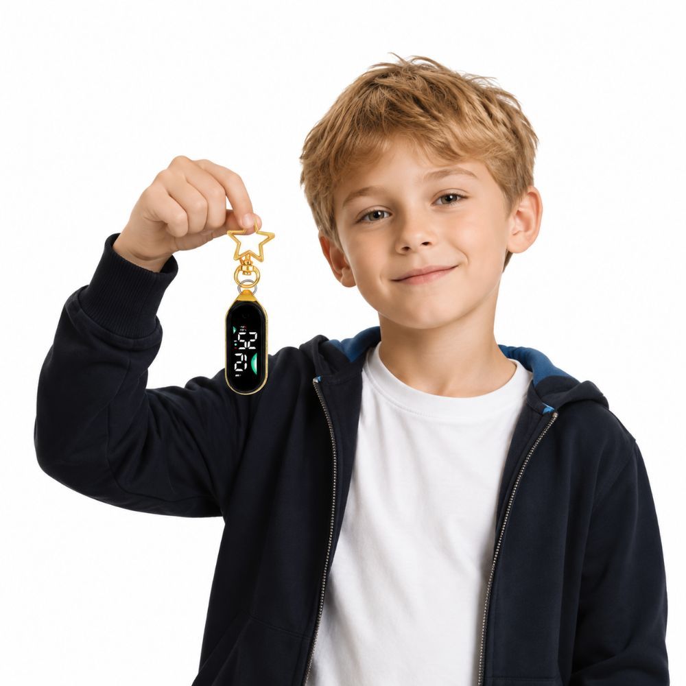 Đồng hồ treo điện tử HOBBYIN, Đồng hồ bỏ túi hiển thị kỹ thuật số chống nước, Đồng hồ bỏ túi phát sáng LED sáng tạo cho trẻ em Người lớn