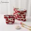 Cheenm Mới Retro Nghệ Thuật Nấm Jacquard Túi Trang Điểm, Túi Ly Hợp Nữ, Túi Vuông Dây Kéo, Túi Vệ Sinh VN