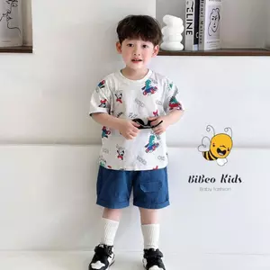 Bộ quần áo cộc tay in hình KHỦNG LONG SIÊU NHÂN cho bé trai,Bộ quần áo chất COTTON