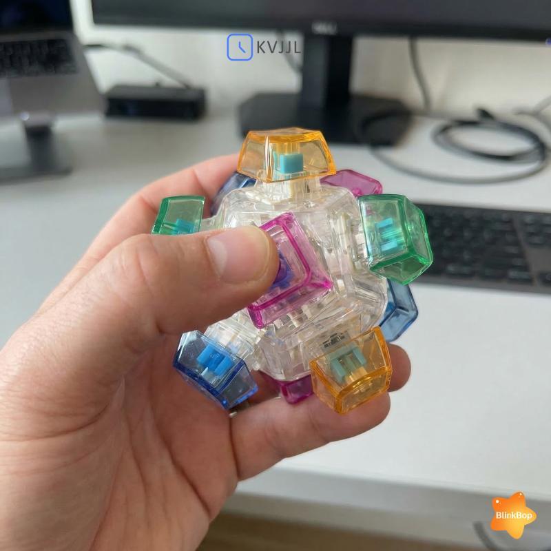 [KvJJL-t] Đèn LED 12 Phím Bật Sáng Fidget Móc Khóa Bàn Phím Mini Nút Đồ Chơi Để Giảm Căng Thẳng Kích Thước Nhà Thơ Cho Văn Phòng, Trường Học Du Lịch Mới