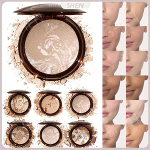 YW Nướng Bột Cố Định Matte Pearlescent Kiểm Soát Dầu Đường Viền Bột Nướng Kem Che Khuyết Điểm Nền Rời Bột Bí Mật Mỹ Phẩm