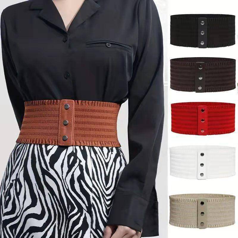 < WHPHous-t > Thắt lưng rộng co giãn dành cho nữ thập niên 1980 Retro Classic Vintage Lấy cảm hứng từ lý tưởng để mặc quần áo mùa xuân mùa hè đẹp