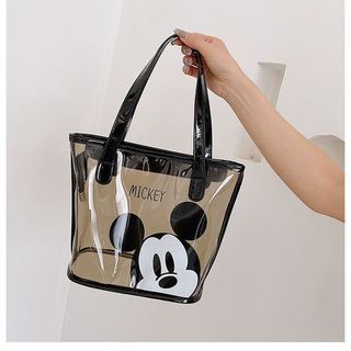 2025 Túi Trong Suốt Thạch Dung Tích Lớn Tote Đi Lại Hoạt Hình Mickey Đeo Vai Hợp Thời Trang