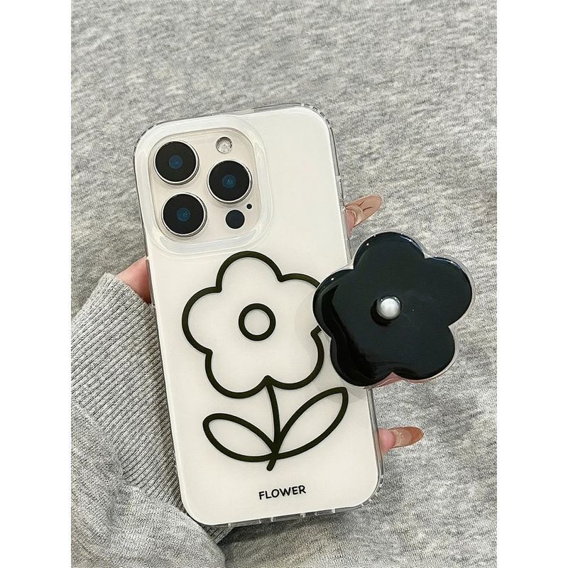 Phong Cách Hàn Quốc Đơn Giản Đơn Giản Dòng Note Hoa Đứng Thích Hợp Cho Apple 17Air Ốp Điện Thoại 16promax15 / 14 Mới 13