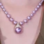 Ngọc Trai Tím Zircon Sang Trọng Pha Lê Mặt Hàng Ánh Sáng Sang Trọng Đơn Giản Tính Khí Xương Đòn Thời Trang Pháp Tất Cả Trận Đấu Áo Len