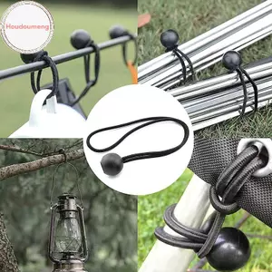 Hodou 10 Chiếc Bungee Bóng Bạt Vải Bạt Cột Cờ Dây Kết Thúc Dây Đàn Hồi Ren Cố Định Thuyền Cực Cắm Trại Lều Phụ Kiện VN