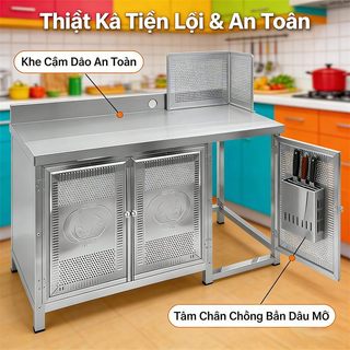 Kệ để bếp gas inox 304 cao cấp Tủ bếp bền bỉ Kệ nhà bếp đa năng thông minh