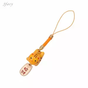 Móc khóa hoạt hình 3D Jfory Mặt dây chuyền mèo may mắn đầy màu sắc Túi Mini quyến rũ cho điện thoại và phụ kiện chìa khóa