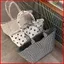 Túi vải GC2 Thiết kế sọc dễ thương Phong cách lười biếng Phong cách Hàn Quốc Túi Tote dung tích lớn để đi lại CG2