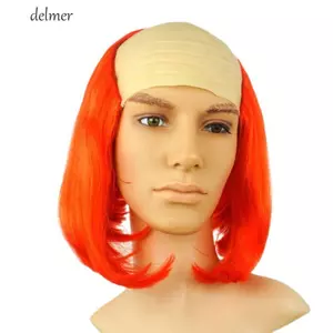 DELMER Tóc Giả Hói Ngộ nghĩnh, Đạo Cụ Thẳng Ông Già Tóc Giả Hói, Ngày Cá Tháng Tư Mềm Mại Giả Lông Tơ Halloween Hói Tóc Giả Đảng Cosplay