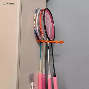 Luckyew Treo Tường Raet Giá Đỡ Tennis Raet Giá Đỡ Cầu Lông Raet Giá Đỡ Sóng Tường Móc Lưu Trữ Giữ Nhiều Vợt Ra TQ
