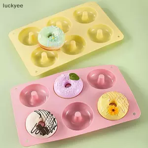 Luckyew 1 6 Bánh Donut Bánh Khuôn Silicon DIY Nhà Bếp Nướng Khuôn Nướng Bánh Khay Bánh Donut Làm Kẹo Khuôn Trang Trí Bánh Phụ Kiện TQ