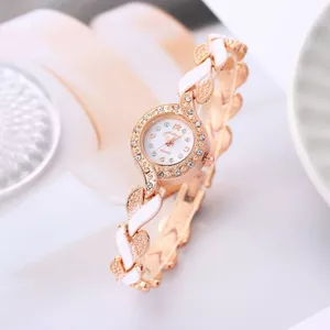 Kim Cương Sang Trọng Đồng Hồ Tròn Kích Thước Nhỏ Đĩa Thời Trang Keo Giả Vòng Tay Gốm 26.5.15