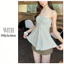 Milyfashion Phiên Bản Hàn Quốc Phong Cách Mới Pure Desire Sọc Dây Thắt Lưng Mùa Hè Mặc Ngoài Cô Gái Nóng Halter Không Tay Slim-fit Ôm Hơn Nhìn Ngắn Top