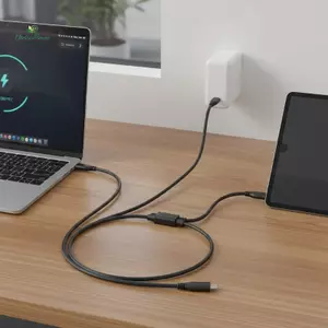 Bộ Chia Cáp USB C Loại C 1 Đến 2 Dây Cáp Nối Dài Cho Điện Thoại PC Máy Tính Bảng 15W 3A Bộ Chuyển Đổi Nguồn Dây Sạc Bộ Chuyển Đổi Dây mới