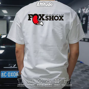 Thái độ 200GSM xe địa hình xe máy FOX in găng tay giảm xóc sửa đổi đi núi 100% Cotton cao cấp phong cách rộng thùng thình