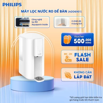 Máy lọc nước RO để bàn PHILIPS ADD6901 màu trắng - Công Nghệ lọc RO Aquaporin Inside®, làm nóng 3s