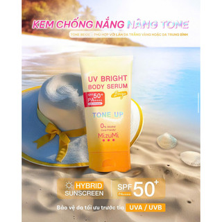 Kem Chống Nắng Nâng Tone Mizumi UV Bright Body Serum  SPF50+ PA++++ 120g Sonbeauty.