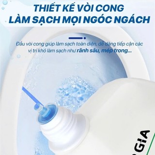 [Combo 4 Chai] Nước Tẩy Bồn Cầu TopGia siêu mạnh, kháng khuẩn 99%, khử mùi hương thông, giữ sạch lâu