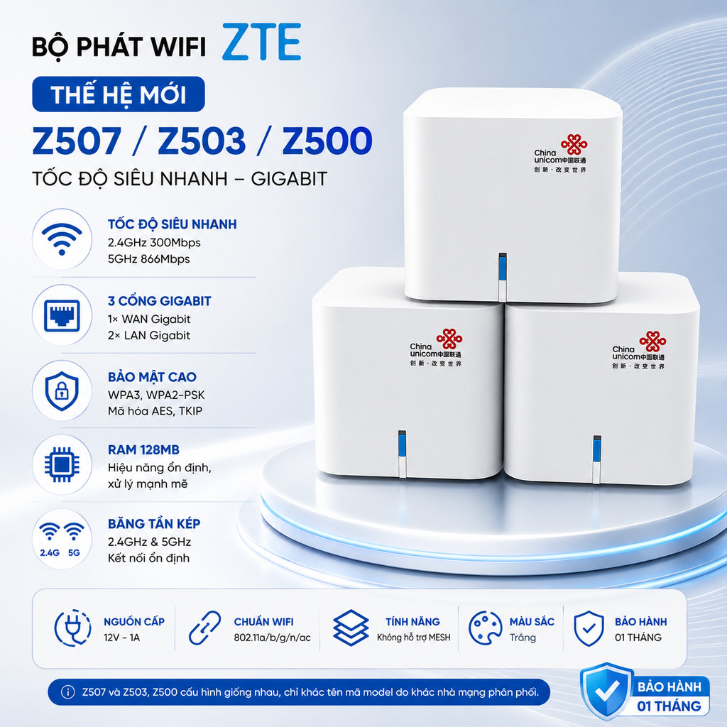 Bộ phát wifi ZTE Z507/Z503/Z500: Router WiFi Mạnh Mẽ - Gigabit, App ...