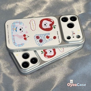 Ốp Lưng Chó Westie In Hình Apple & Cherry Cho Tecno Spark 50 40 40C 20 20C 10 10C Pro Plus 9 8C 6 Go 3 2 2S 1S 2025 2024 2022 2021 5G 4G Da Sang Trọng Trái Cây Ngọt Ngào Hoạt Hình Bìa Mềm