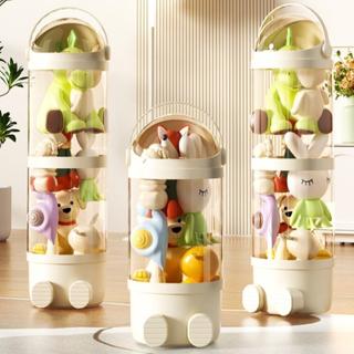 INENK Hộp đựng búp bê INENK, Ống đựng đồ chơi sang trọng phong cách hoạt hình bằng nhựa, 1 / 2 / 3 lớp trong suốt có tay cầm Dụng cụ sắp xếp búp bê nhồi bông Quà tặng sinh nhật