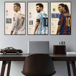 2026 USA Canada Mexico World Cup Ngôi Sao Không Khung Vải Chống Thấm Nước Tranh Core, Ronaldo Messi Neymar Mbappe Áp Phích Treo Tường Cho Thanh KTV Trang Trí Thể Thao